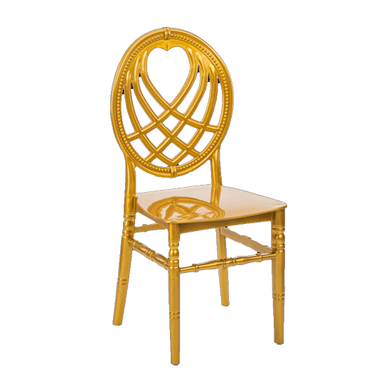 złote krzesło LOVE